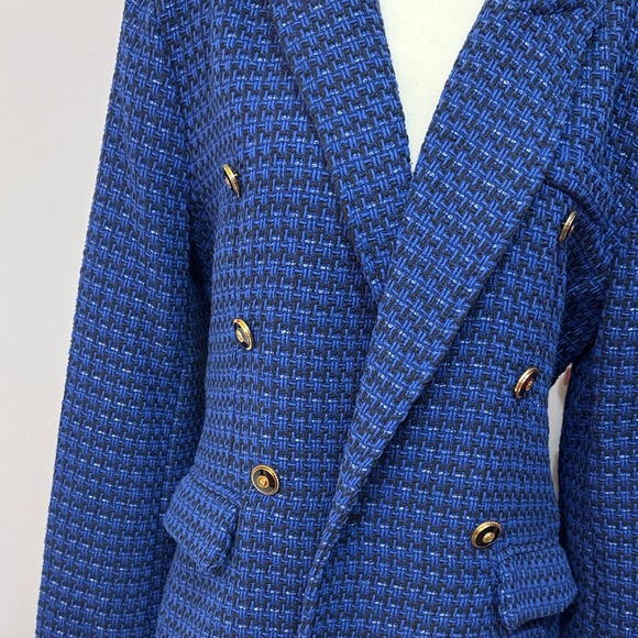 Attitude Unknown Jackets & Blazers - Chic Blue Double-Breasted Women's Blazer